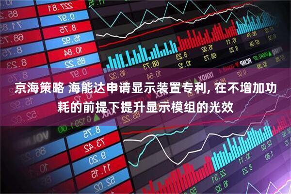 京海策略 海能达申请显示装置专利, 在不增加功耗的前提下提升显示模组的光效