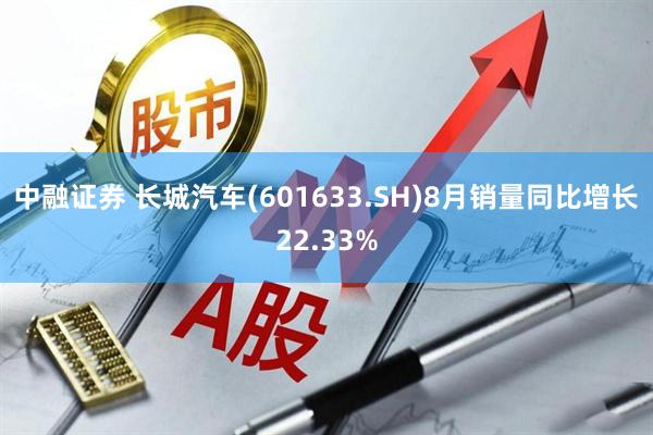 中融证券 长城汽车(601633.SH)8月销量同比增长22.33%